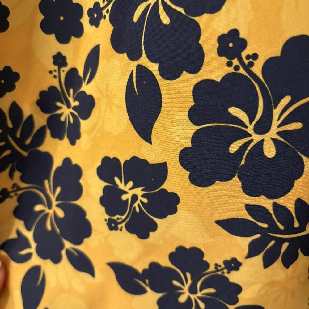 DIXXON Shirt Adult Mens Large Yellow Aloha Series Short Sleeve Hawaiian D lite - Picture 4 of 13